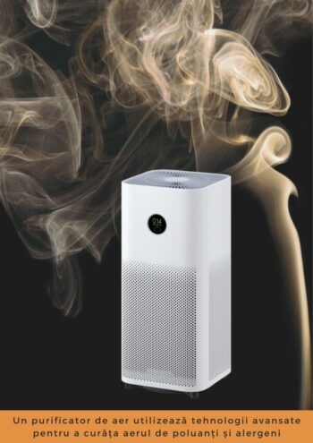 un purificator de aer curata aerul de fum